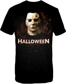 Halloween- Bloody Mask on a black shirt