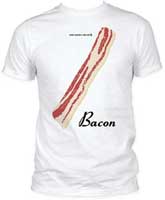 Bacon (Velvet Underground Style) on a white shirt