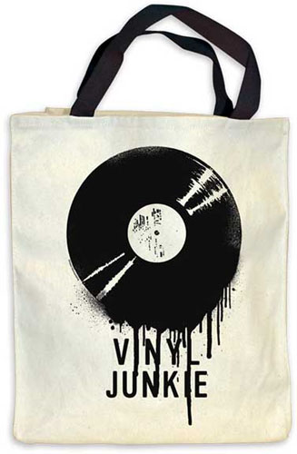 Vinyl Junkie tote bag