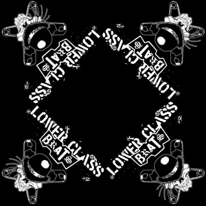 Lower Class Brats- Droog Skulls on a black bandana