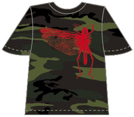 Locust- Locust on a camoflage shirt (Sale price!)
