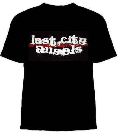 Lost City Angels- Logo on a black shirt (Sale price!)