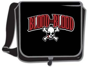 Blood For Blood- Skull on a black messenger bag