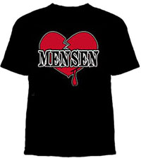 Mensen- Broken Heart on a black shirt (Sale price!)