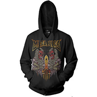 Metallica- Sanitarium on a black hooded sweatshirt