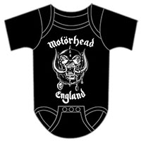 Motorhead- England on a black onesie (S:0-6m, M:6-12m, L:12-18m, XL:18-24m)