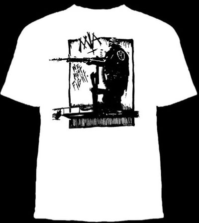 MIA- We Must Fight on a white shirt (Sale price!)