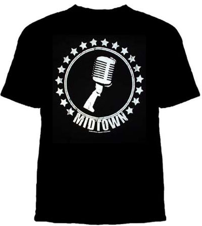 Midtown- Microphone on a black shirt (Sale price!)