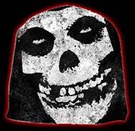 Misfits- Large Skull on a black beanie
