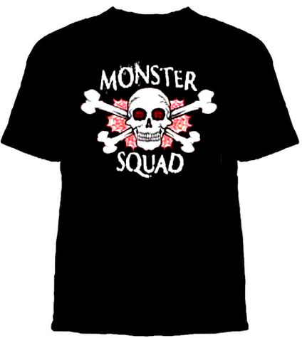 Monster Squad- Skull And Web on a black shirt (Sale price!)