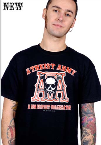 Non Prophet Atheist Army on a black shirt by Toxico - SALE