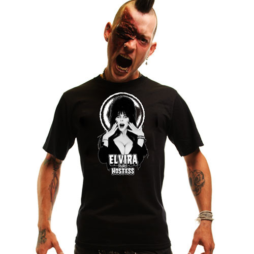 Elvira- Is My Hostess on a black shirt by Kreepsville 666