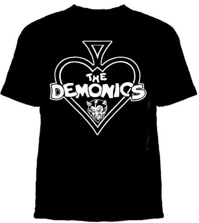 Show product details for Demonics- Spade on a black shirt