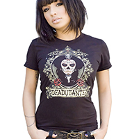 Lucky Mule Brand- Deadutante on a black girls fitted shirt