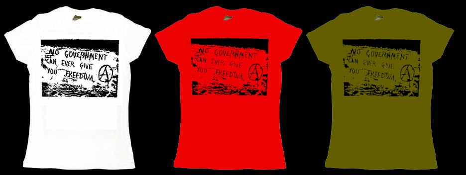 No Government Can Ever Give You Freedom on a girls fitted shirt