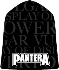 Pantera- Vulgar Display on a black beanie