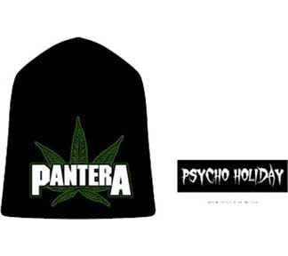 Pantera- Pot Leaf on a black beanie