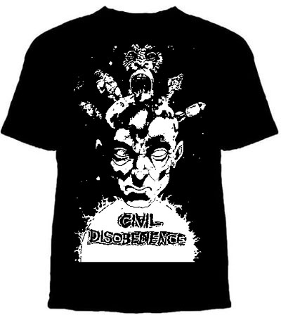 Civil Disobedience- Face on a black shirt