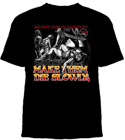 Cannibal Ferox (AKA Make The Die Slowly)- Bizarre Human Sacrifices on a black shirt