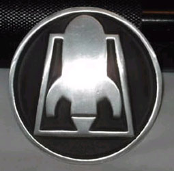 Rocket From The Crypt- Round Rocket Symbol belt buckle (bb378)