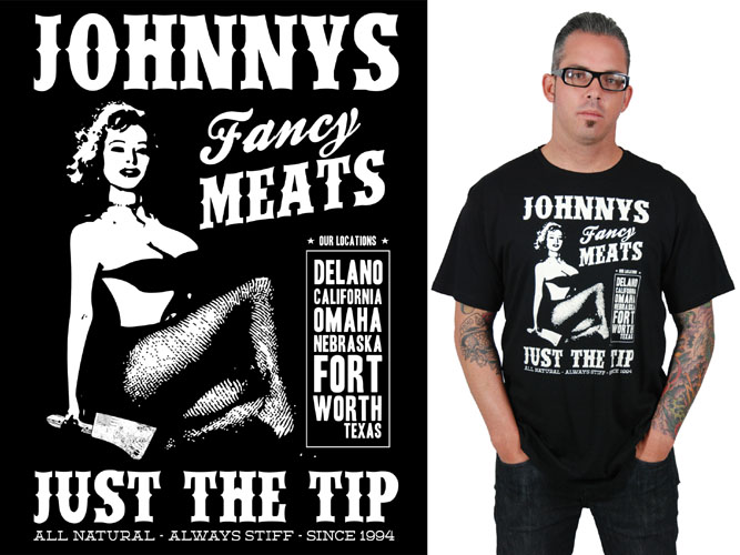 Just the Tip black guys shirt by Steady Clothing 