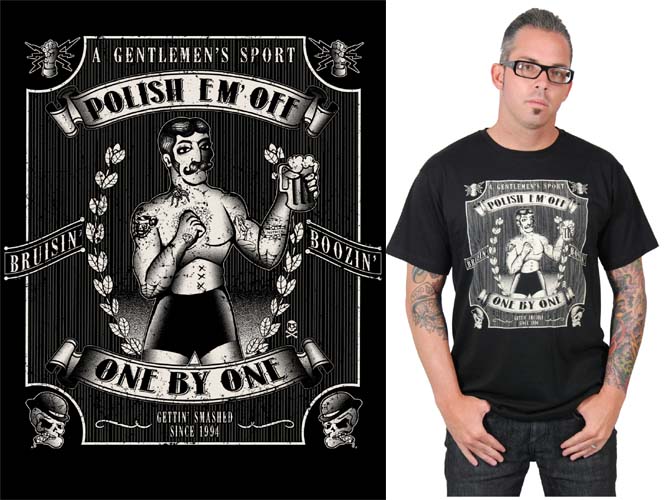 Polish Em' Off black guys boxer shirt by Steady Clothing 