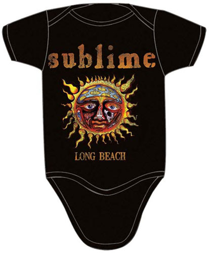Sublime- Sun on a black onesie (S-6m, M- 12m, L- 18m)