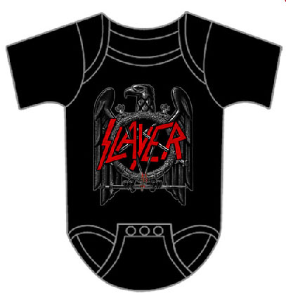 Slayer- Black Eagle on a black onesie (S:0-6m, M:6-12m, L:12-18m, XL:18-24m)
