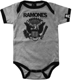 Ramones- Eagle on a grey/black onesie (S:0-3m, M:3-6m, L:6-12m, XL:12-18m)