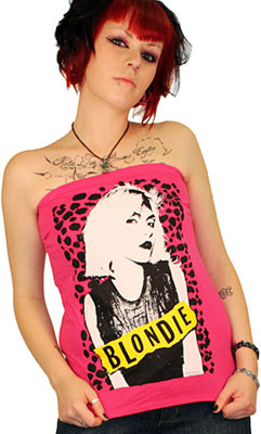 Show product details for Blondie- Leopard Pic on a pink girls tube top
