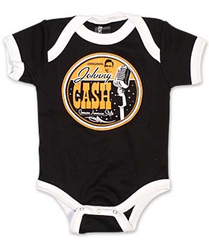 Johnny Cash- Pomade on a black onesie (S:0-3m, M:3-6m, L:6-12m, XL:12-18m) - SALE