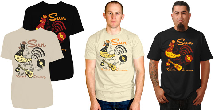 Sun Records- Rooster Doodle Shirt  by Steady Clothing 