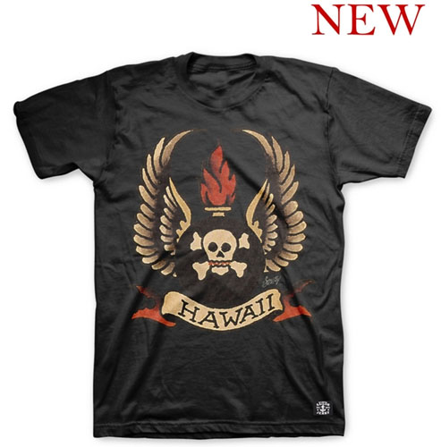 Sailor Jerry - Hawaiian Bomb on a graphite guys slim fit shirt - SALE