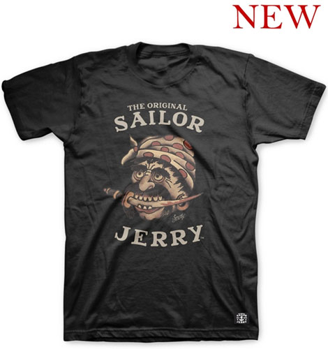 Sailor Jerry - Buccaneer on a graphite guys slim fit shirt - SALE