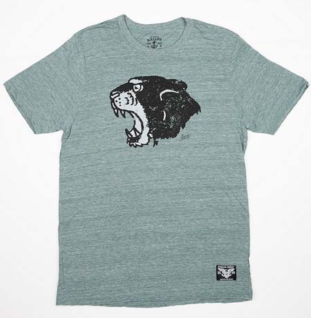 Sailor Jerry - Roar on a green tri-blend guys slim fit shirt
