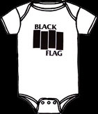 Black Flag- Logo on a white onesie (S: 3-6m, M:6-12m, L:12-18m)