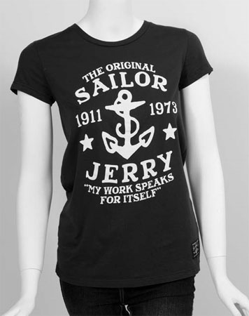 My Work Speaks Girls Black Shirt by Sailor Jerry 