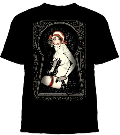 Keyhole on a black slim fit shirt by Steady Clothing (Sale price!)