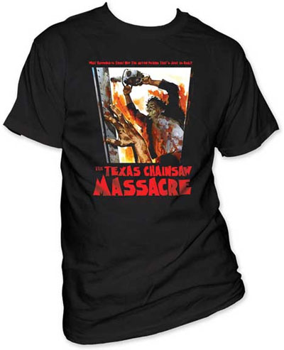 Texas Chainsaw Massacre- What Happened Is True! on a black shirt (Sale price!)