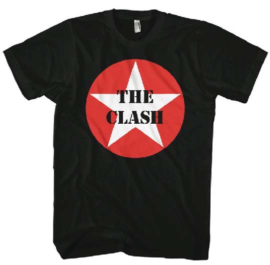 Clash- Star Logo on a black shirt