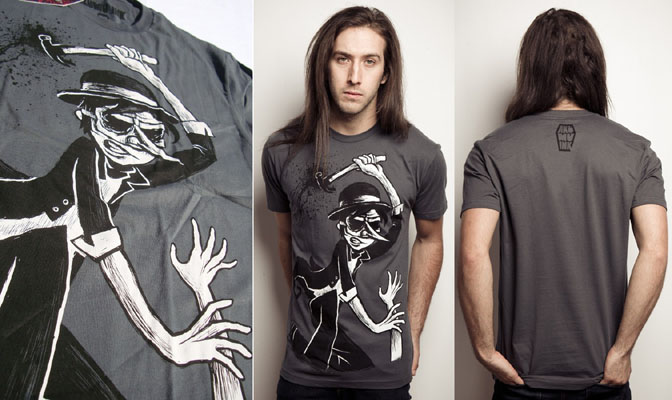 The After Party on a grey shirt by Akumu Ink