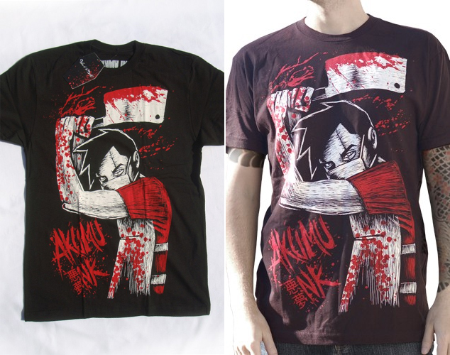 The Butcher on a black shirt by Akumu Ink