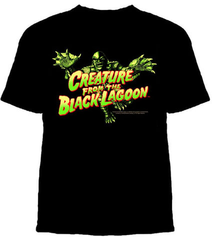 Show product details for Creature From The Black Lagoon- Picture on a black shirt