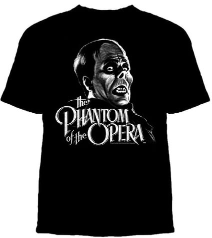Phantom Of The Opera- Face & Logo on a black shirt -  SALE