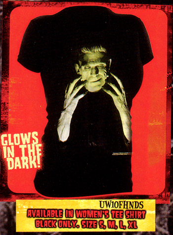 Frankenstein- Hands on a black girls fitted shirt (Glows in the dark!) - SALE