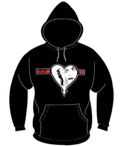 Alkaline Trio- Man Killer on a black hooded sweatshirt