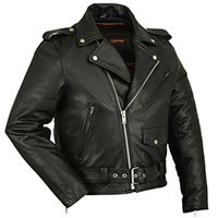 Classic Mens Soft Milled Cowhide Motorcycle Jacket by Daniel Smart