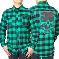Franken Monster Flannel Unisex Shirt by Kreepsville 666 - SALE 3X only
