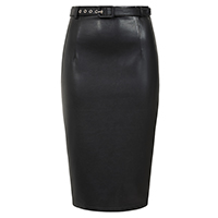 Ada PU Vegan Leather Pencil Skirt by Banned Alternative