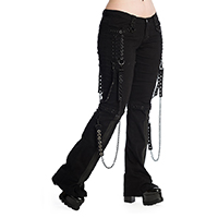 HellBound Convertible Chain Bondage Pants - Black by Banned Alternative
